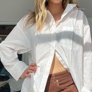 H&M oversized button up blouse